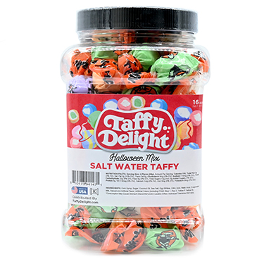 Taffy Delight Halloween Salt Water Taffy 16oz Jar 